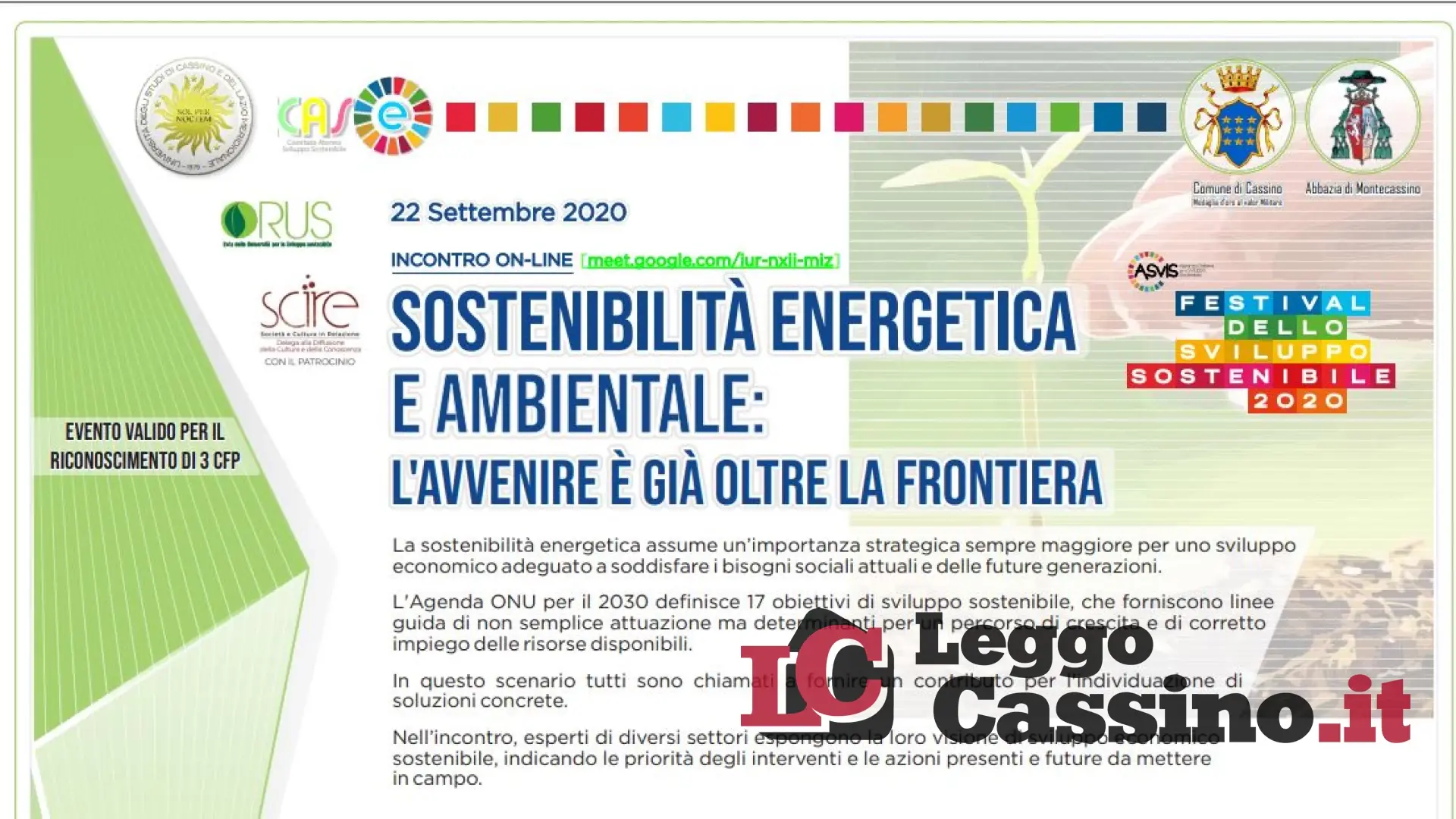 Sostenibilità energetica e ambientale, Unicas in prima linea