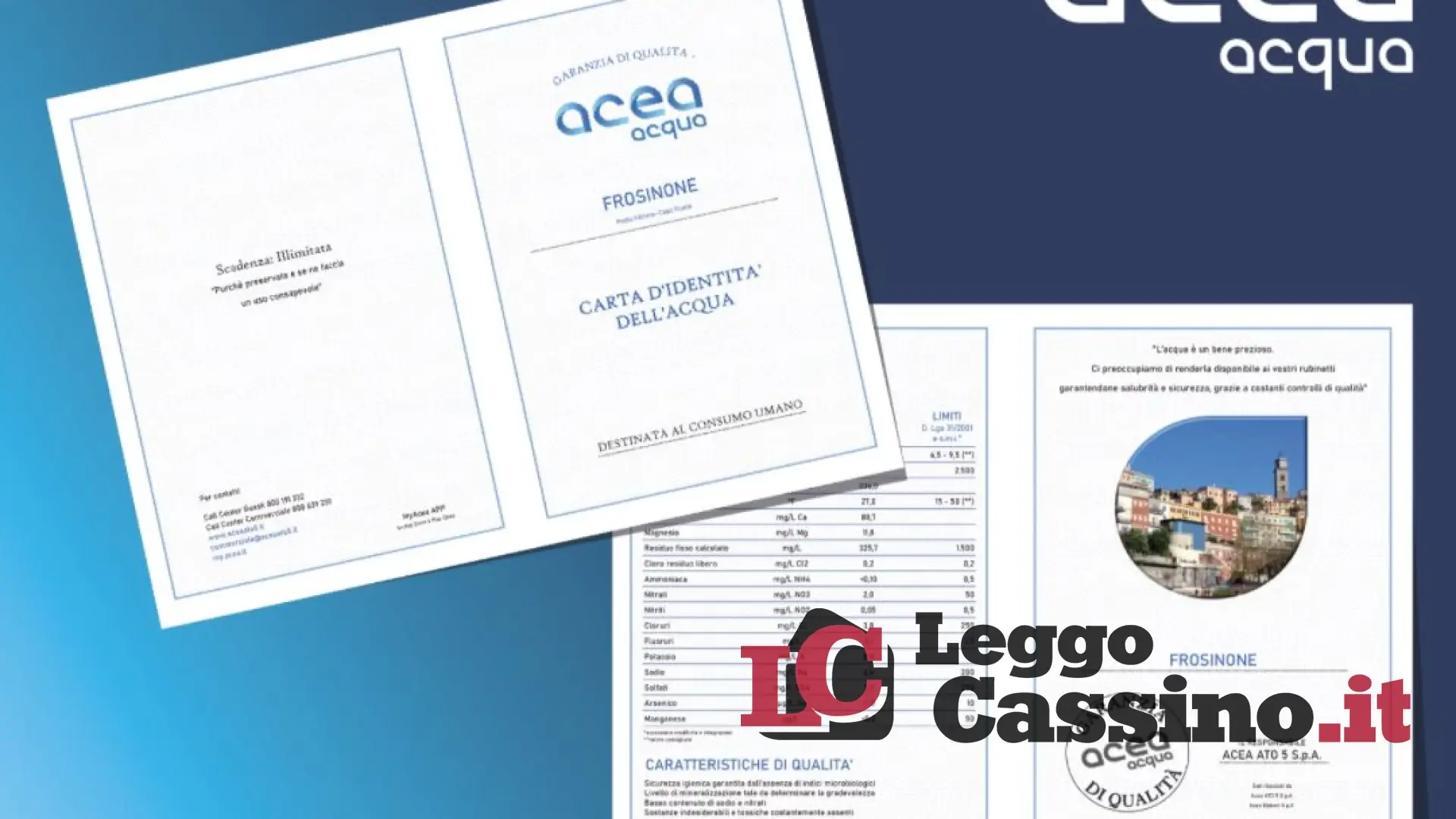 Acea Ato 5 presenta la carta d'identità dell'acqua