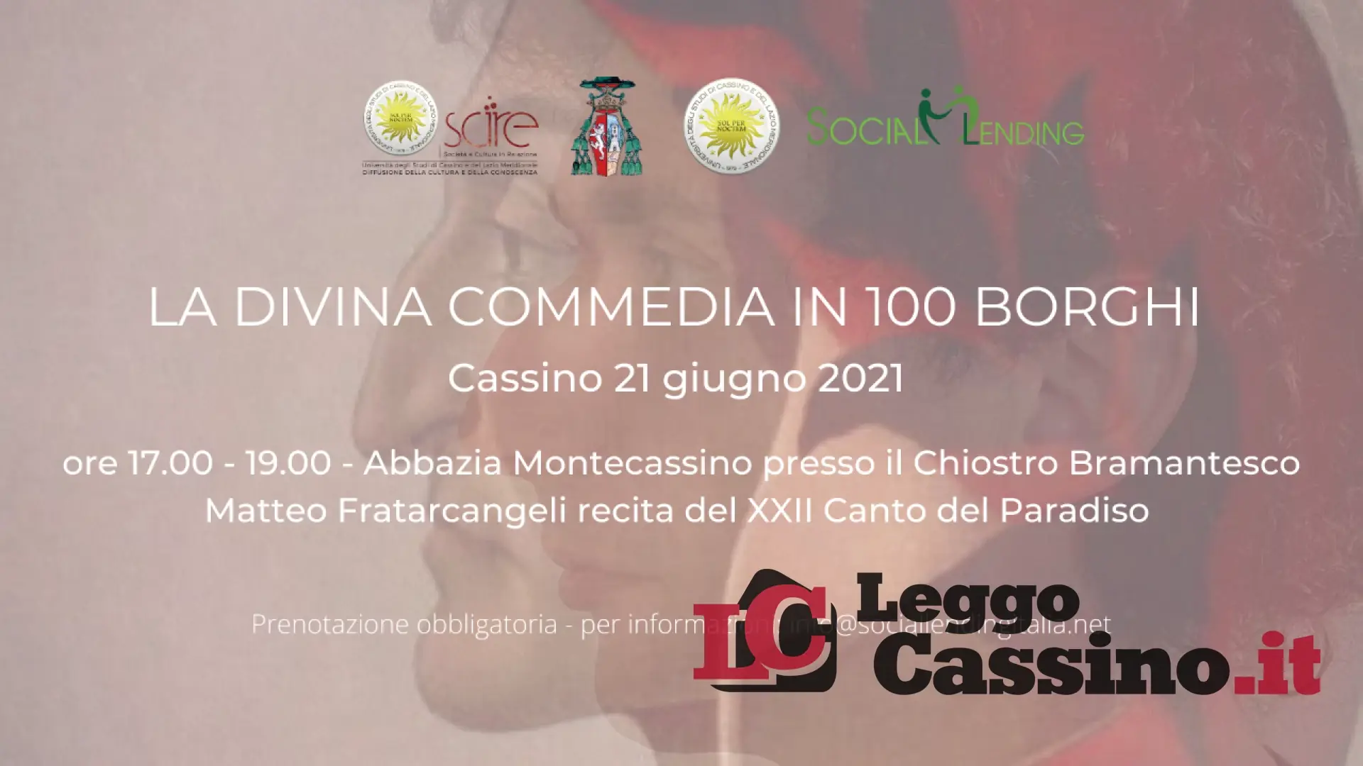 "La Divina Commedia in cento borghi" fa tappa a Montecassino