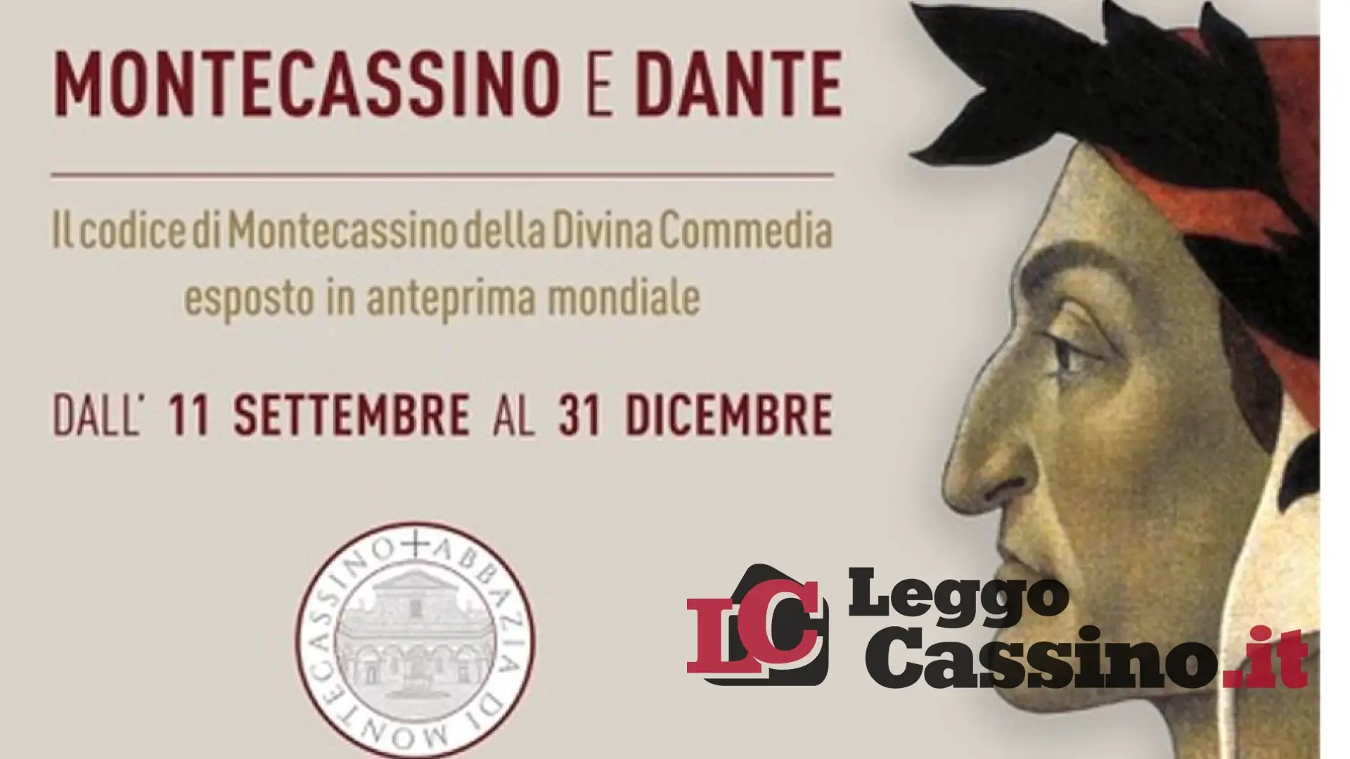 Una esposizione storica: il codice 512 della Divina Commedia a Montecassino