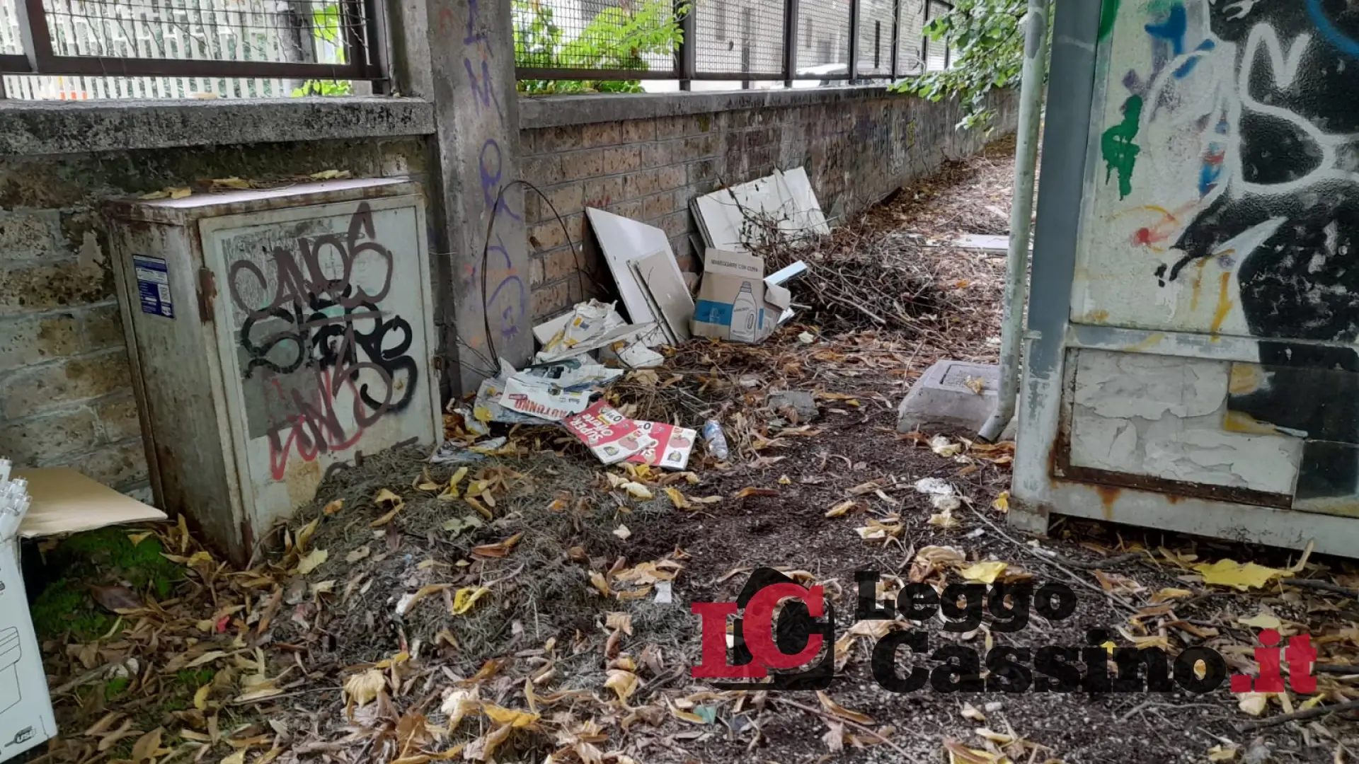 Rifiuti speciali alla villa comunale. I soliti incivili (e imbecilli)