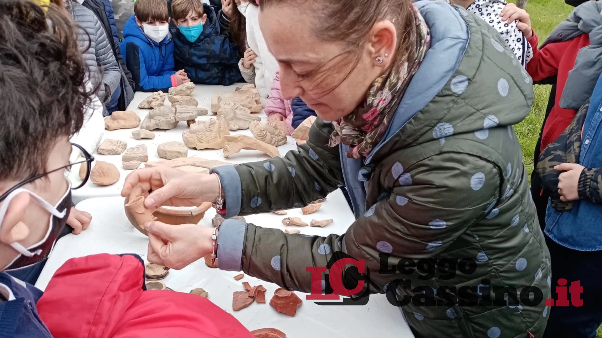 Gli alunni dell'Istituto Comprensivo Cassino 3 in visita al Sito Archeologico "Interamna Lirenas"