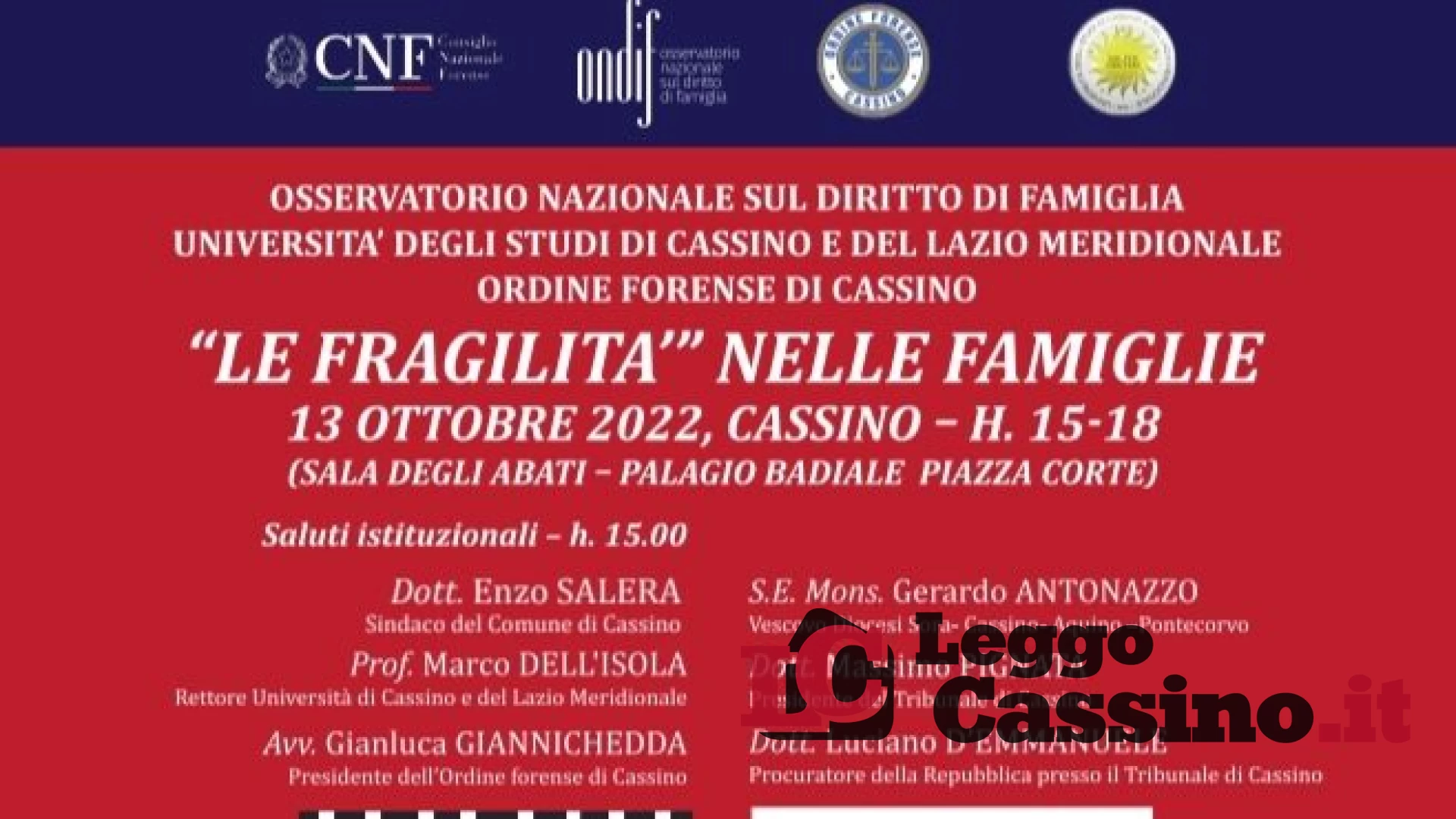 "Le fragilità" nelle famiglie. Un convegno a Cassino