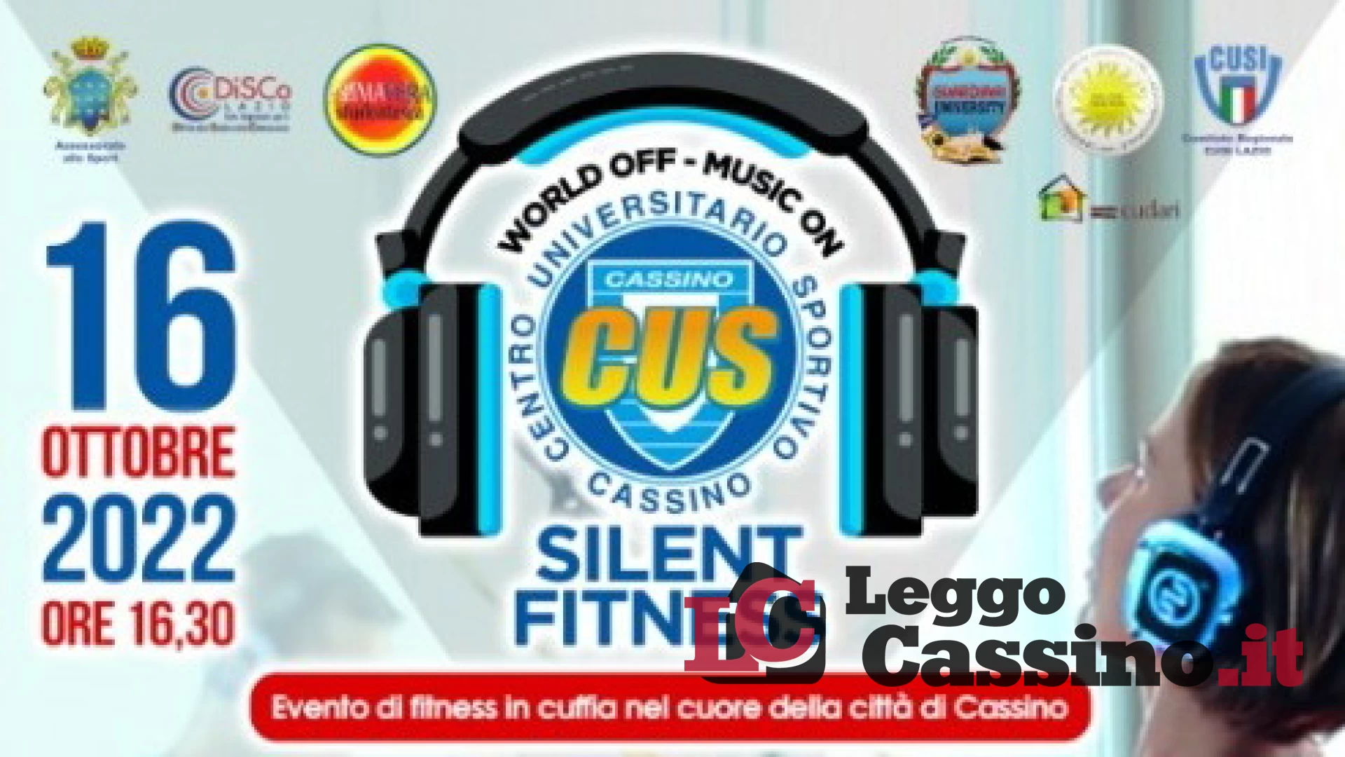 Silent Fitness: appuntamento a Cassino domenica 16 ottobre