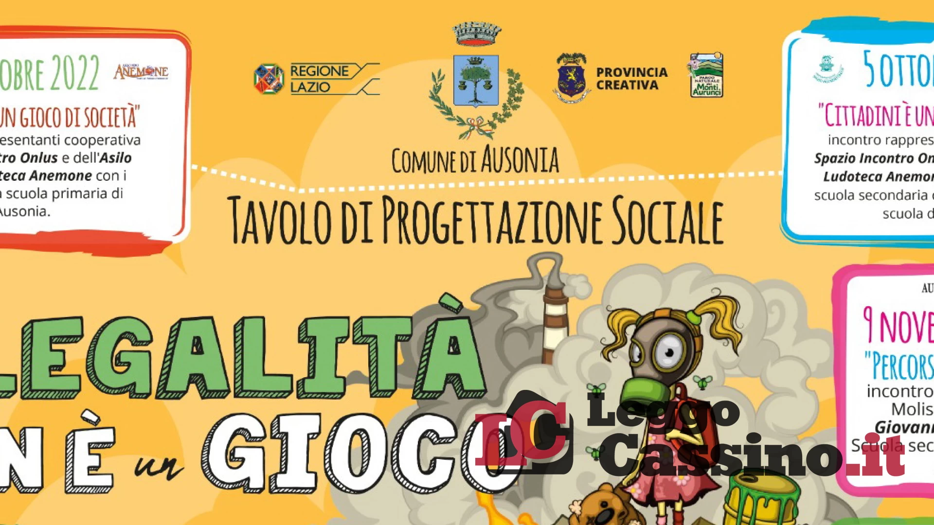 Ad Ausonia il tavolo di progettazione sociale permanente. La legalità non è un gioco