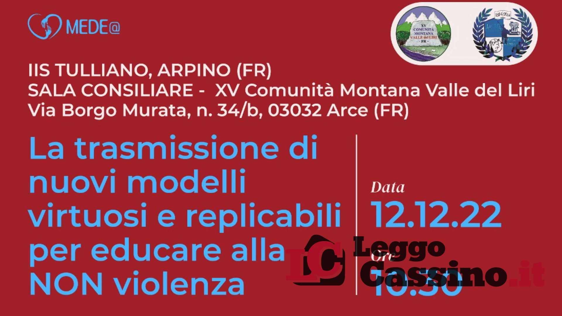 “La trasmissione di nuovi modelli virtuosi e replicabili per educare alla non violenza”