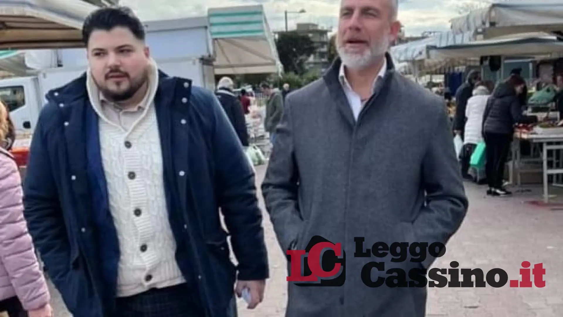 Daniele Maura a Cassino tra i banchi del mercato: calore ed entusiasmo