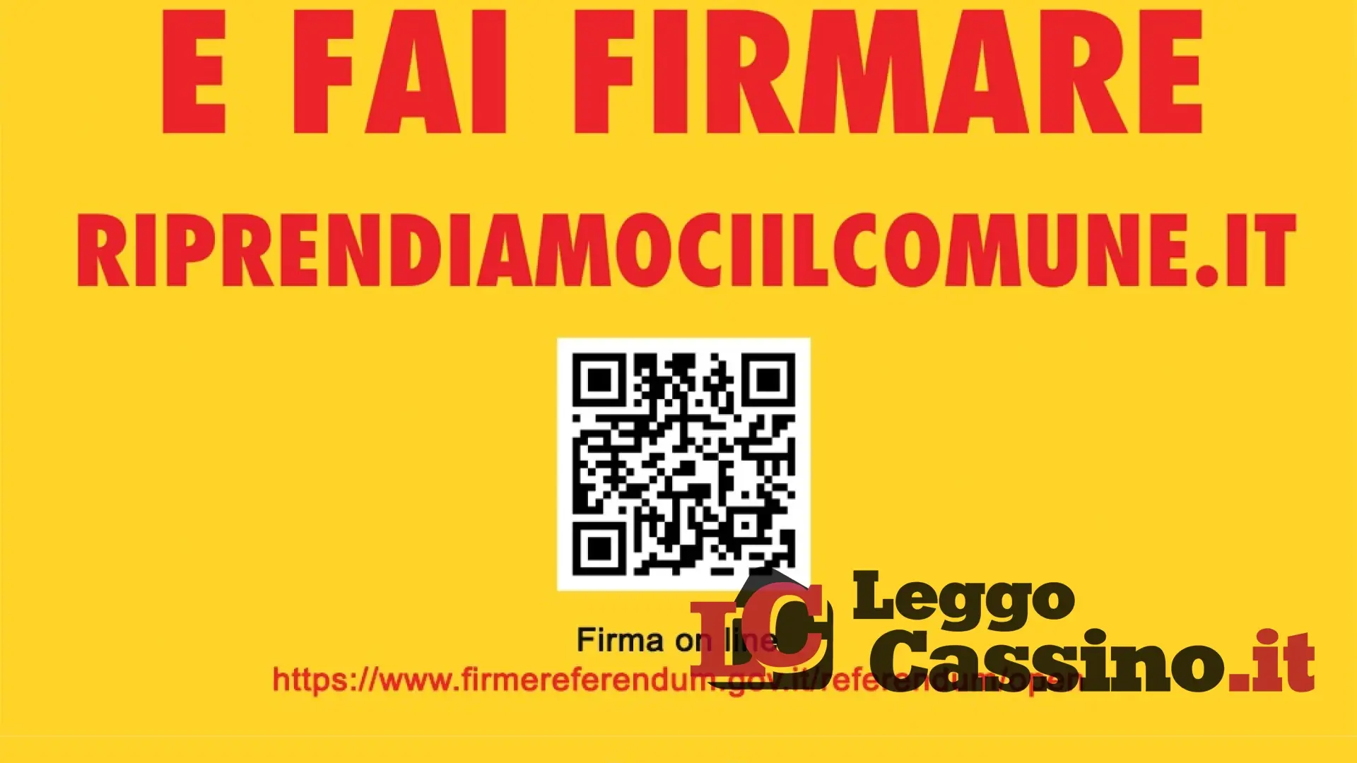 Partirà il 25 aprile da Pontecorvo la campagna di raccolta firme "Riprendiamoci il Comune"