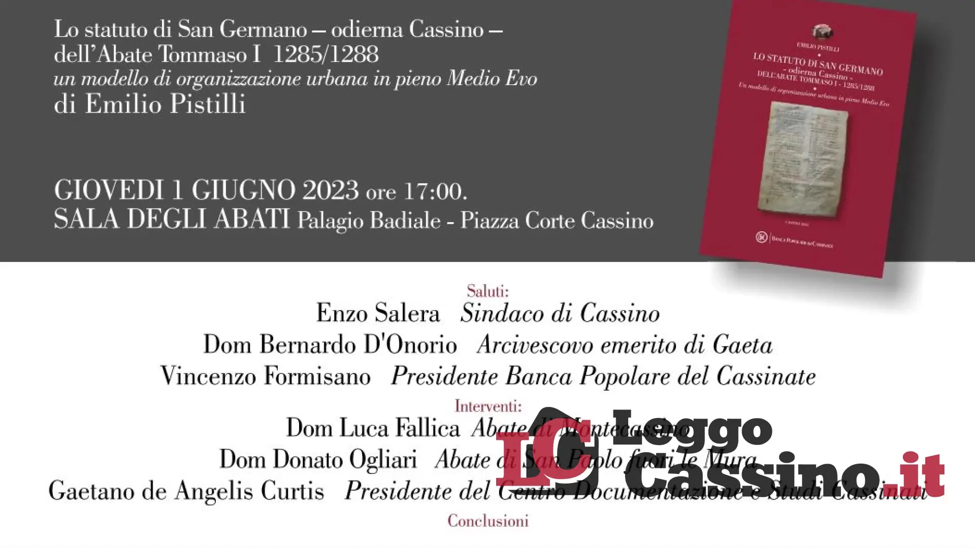 "Lo statuto di San Germano dell’abate Tommaso I"