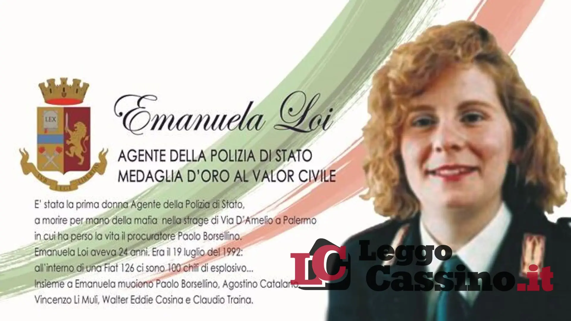 Bene confiscato alla mafia intitolato all’agente di Polizia Emanuela Loi