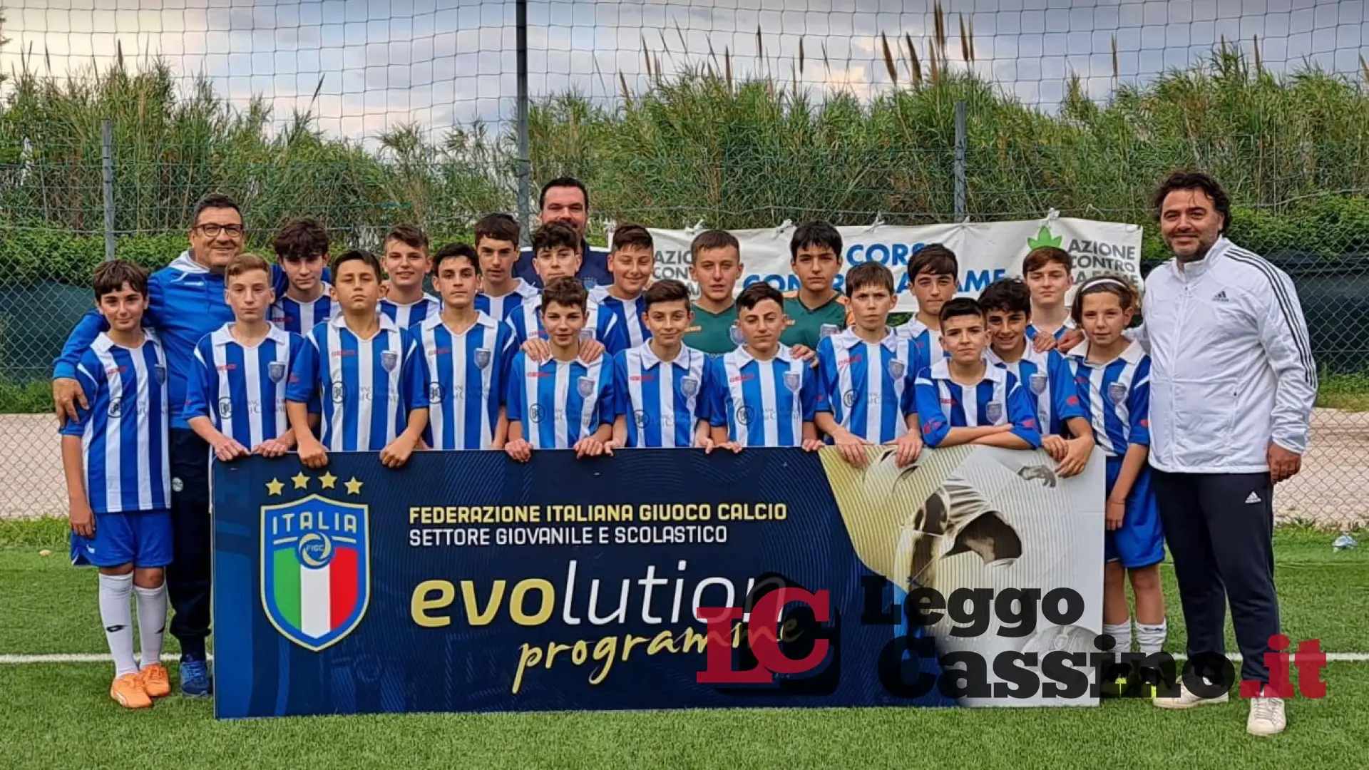 Cassino, i giovanissimi del Cassino Calcio elogiano mister Di Rollo