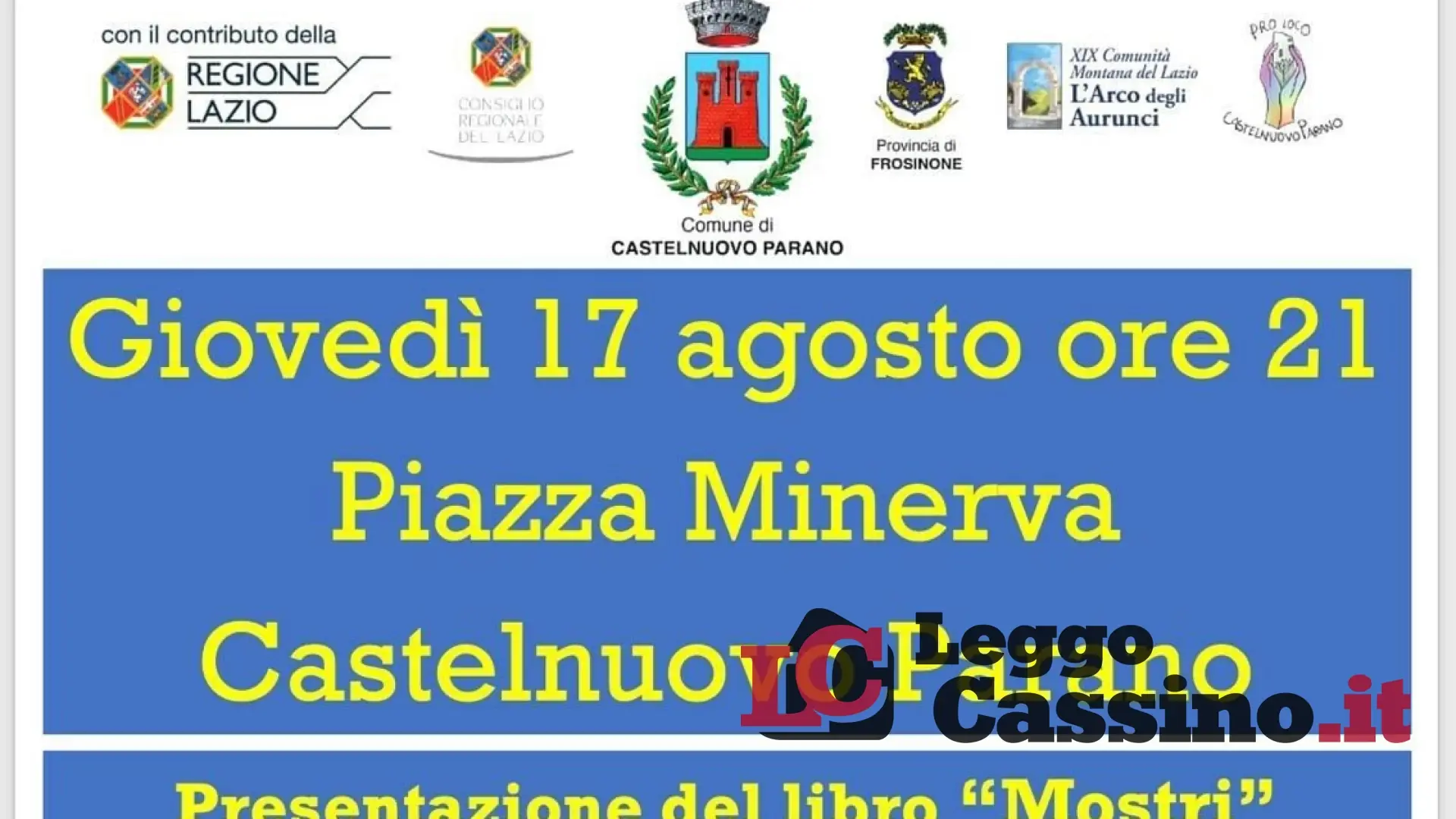 Castelnuovo Parano, appuntamento letterario con Giovanni Mancinone