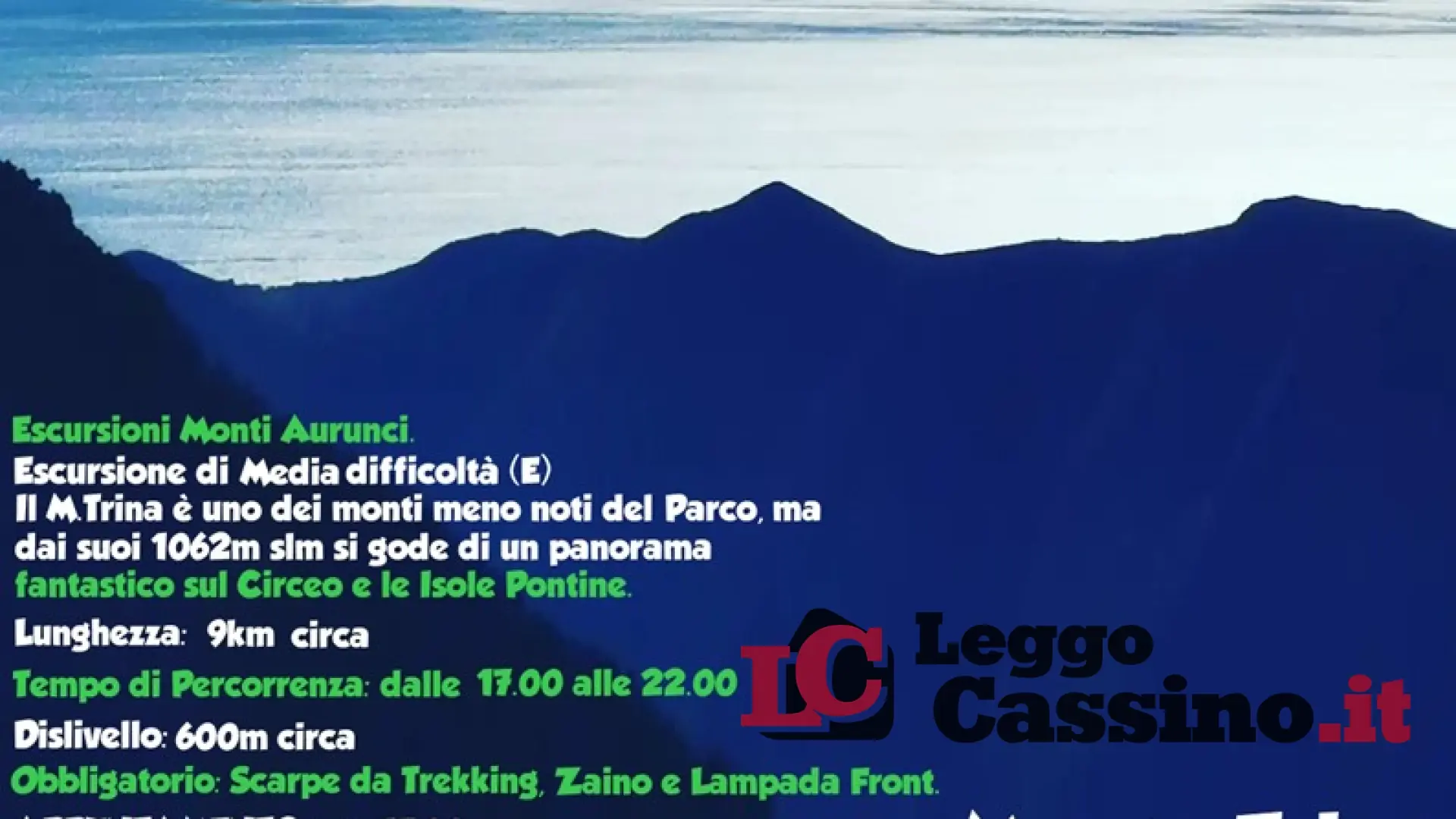 Estate nel Parco Aurunci, ecco l'escursione notturna sul Monte Trina 