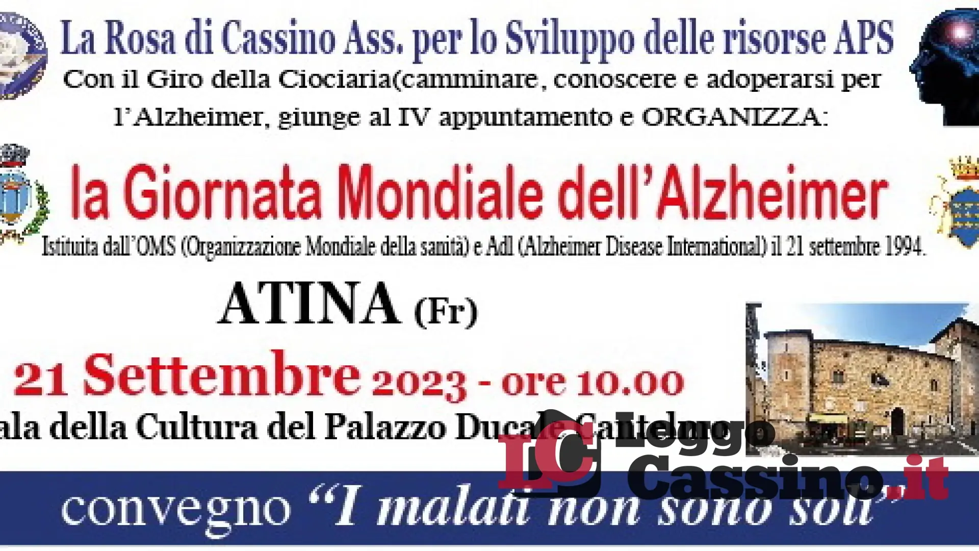 Giornata Mondiale dell'Alzheimer ad Atina. Fernando Miele: "I malati non sono soli"