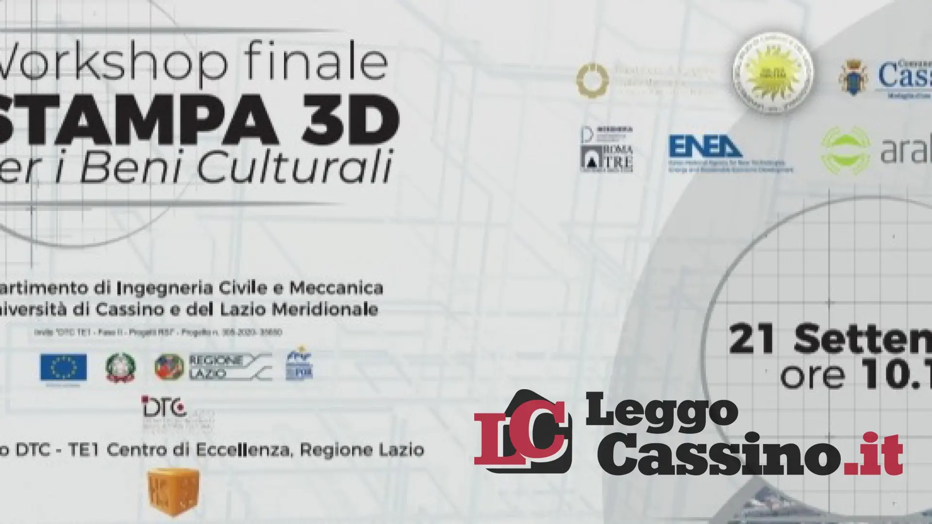 "Stampa 3D per Beni Culturali", workshop alla Rocca Janula