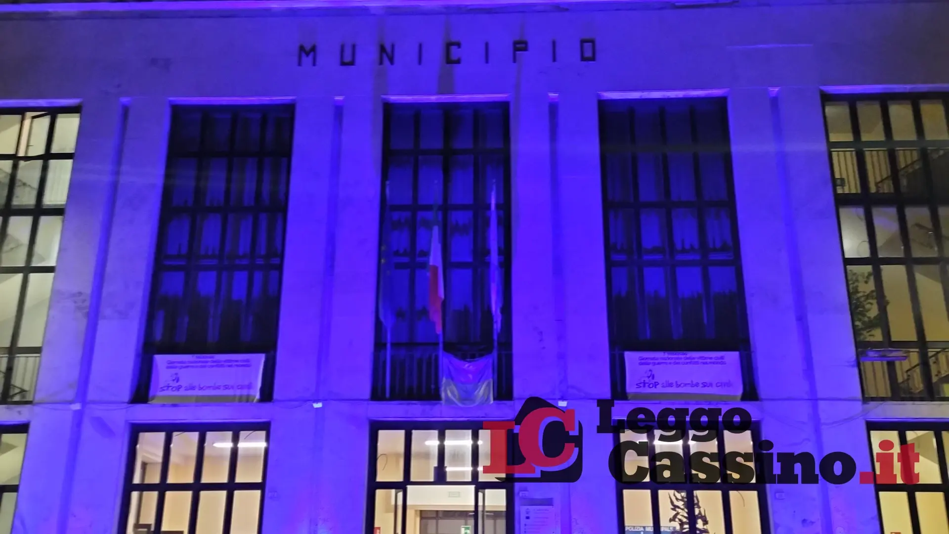 Giornata Nazionale delle vittime civili di guerra: il Municipio si illumina di blu