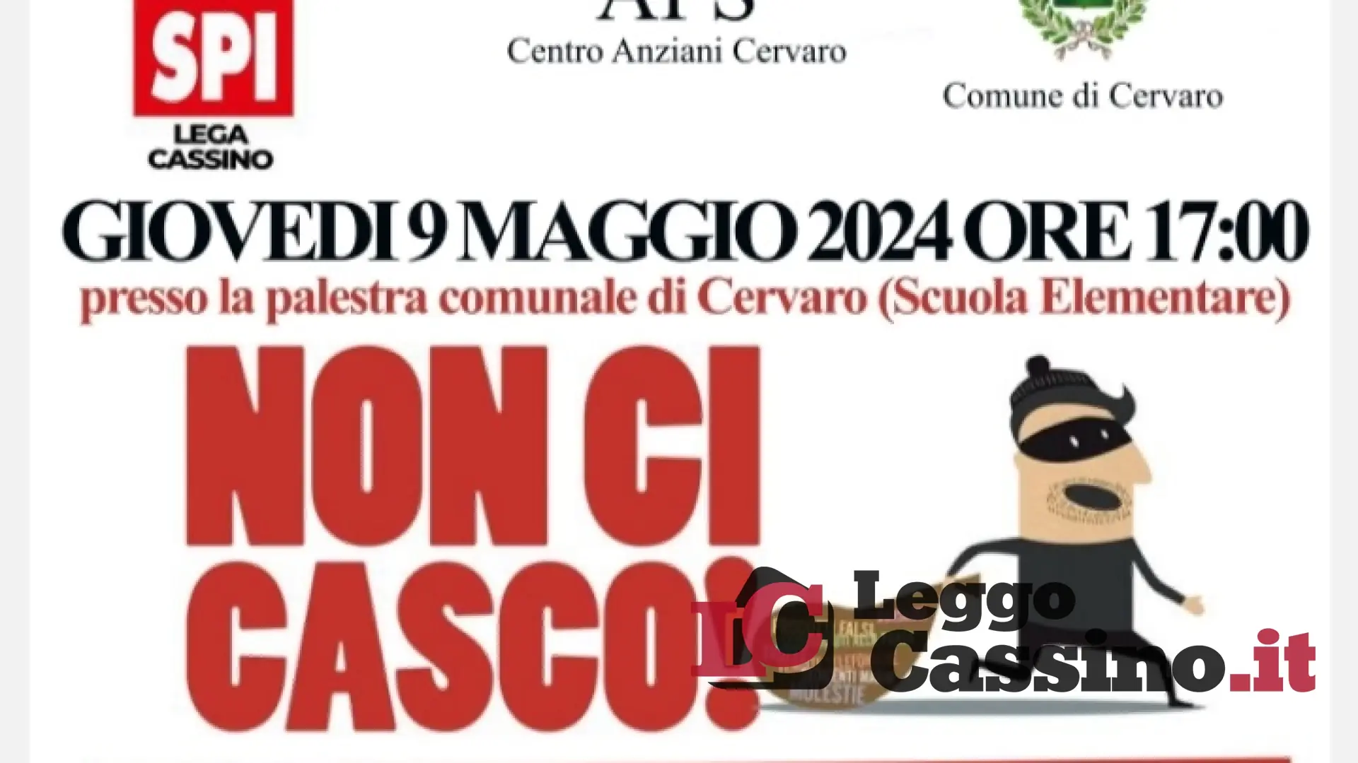 "Io non ci casco" il convegno domani a Cervaro