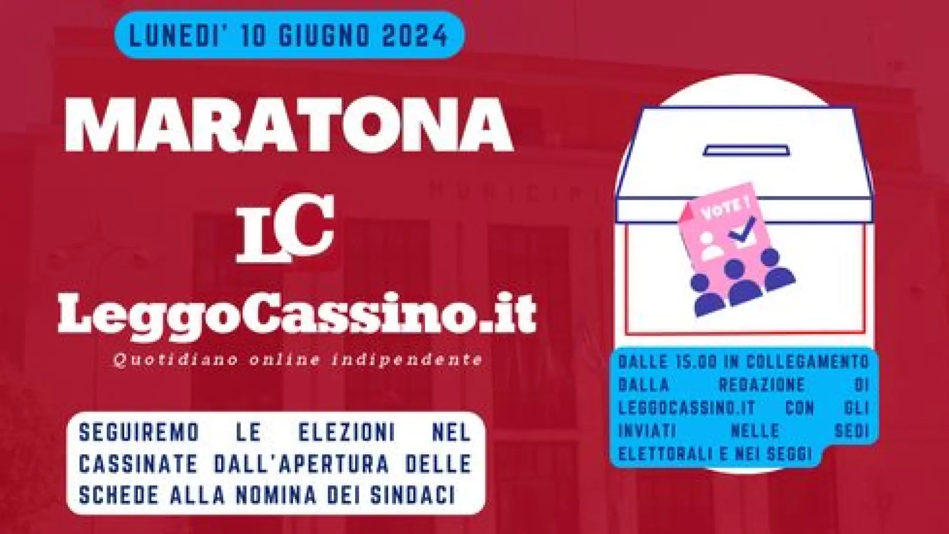 Comunali, parte la maratona di LeggoCassino