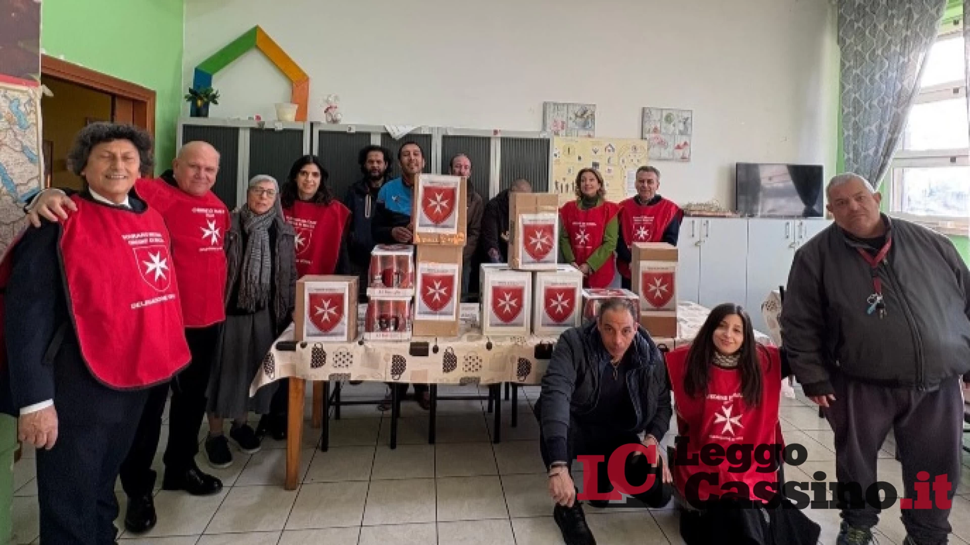 L'Ordine di Malta di Cassino ha consegnato generi alimentari alla Casa della Carità