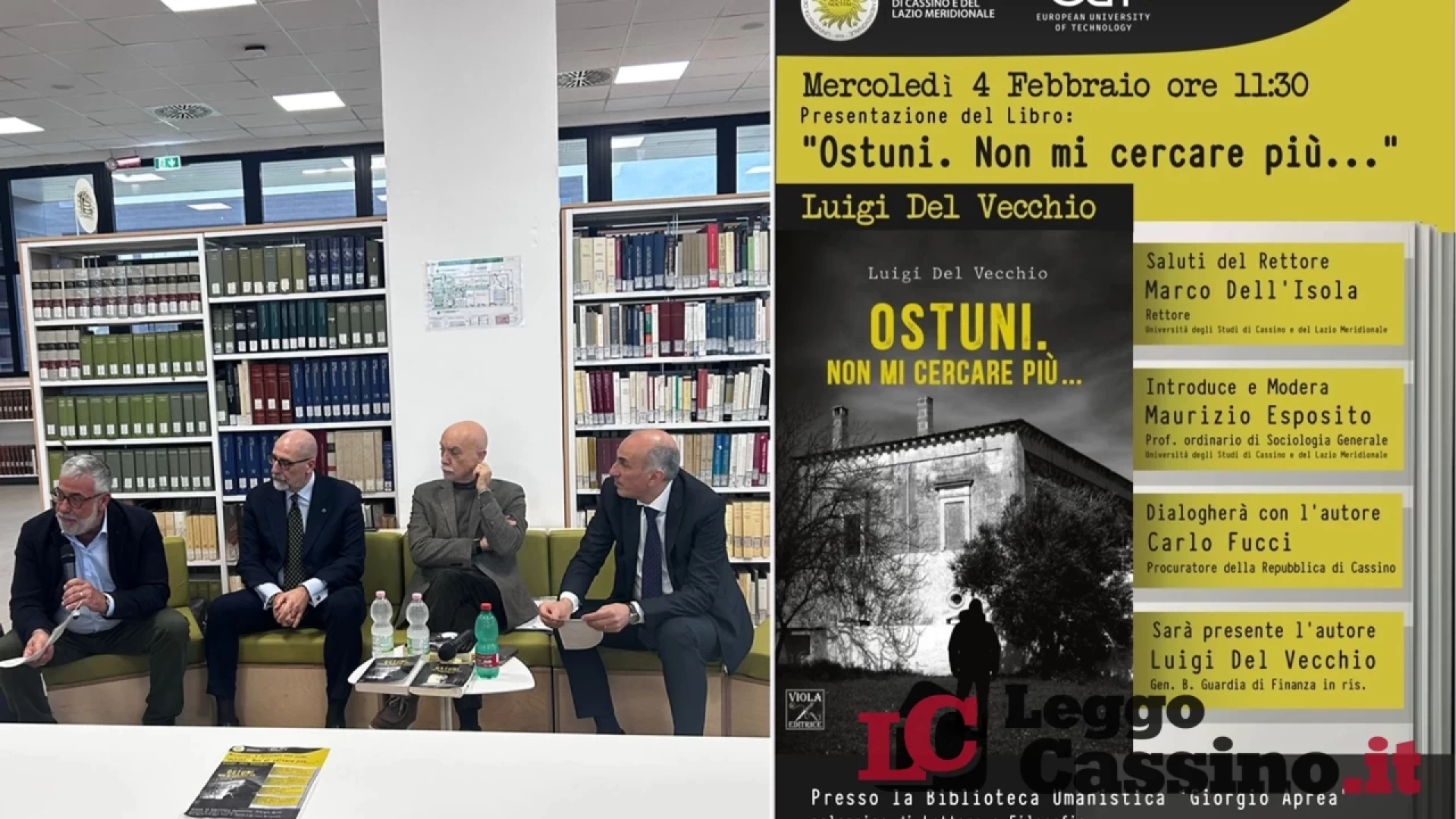 Luigi Del Vecchio conquista Unicas con il thriller "Ostuni. Non mi cercare più"