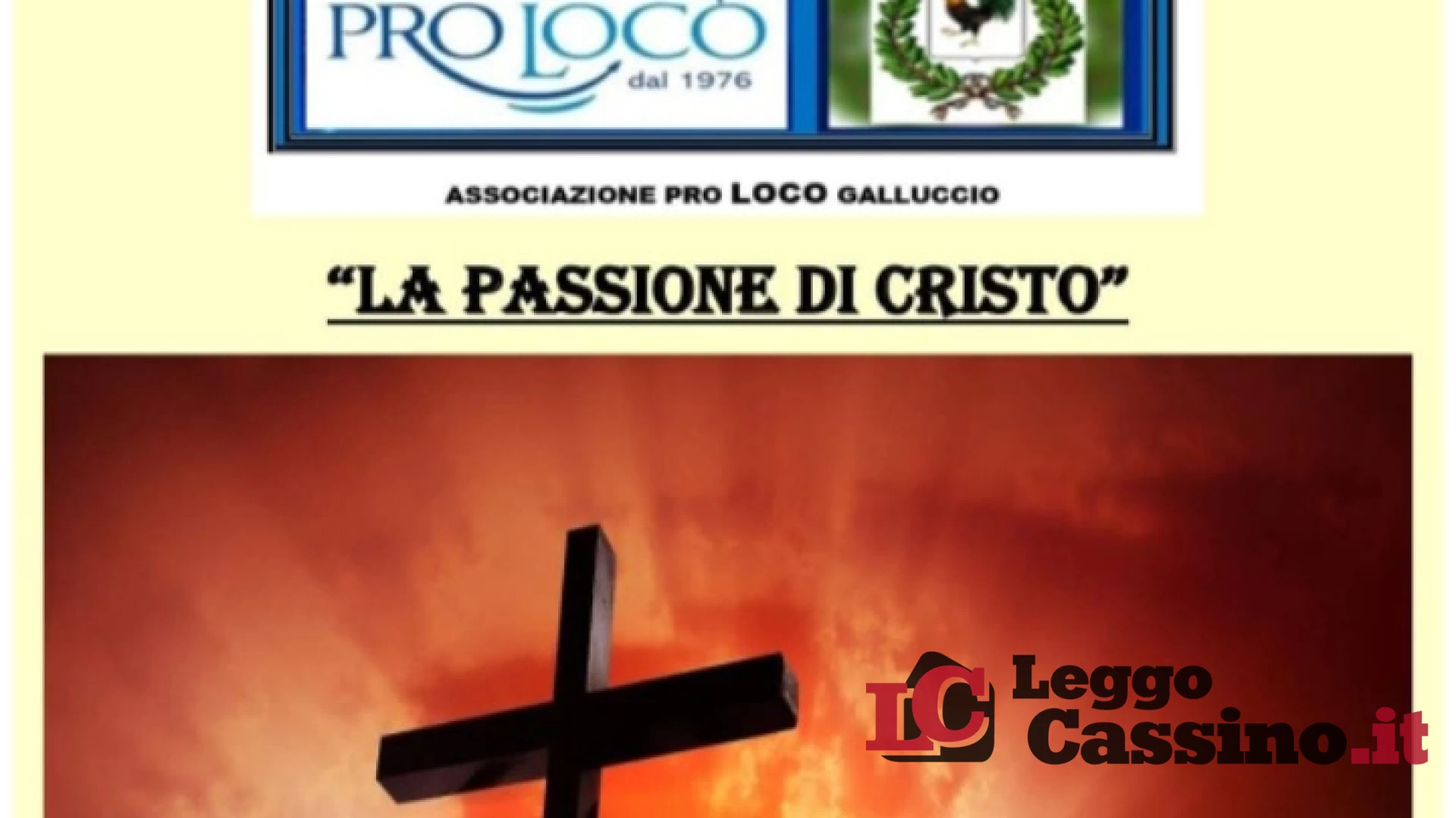 A Galluccio la Passione di Cristo domenica 12 aprile