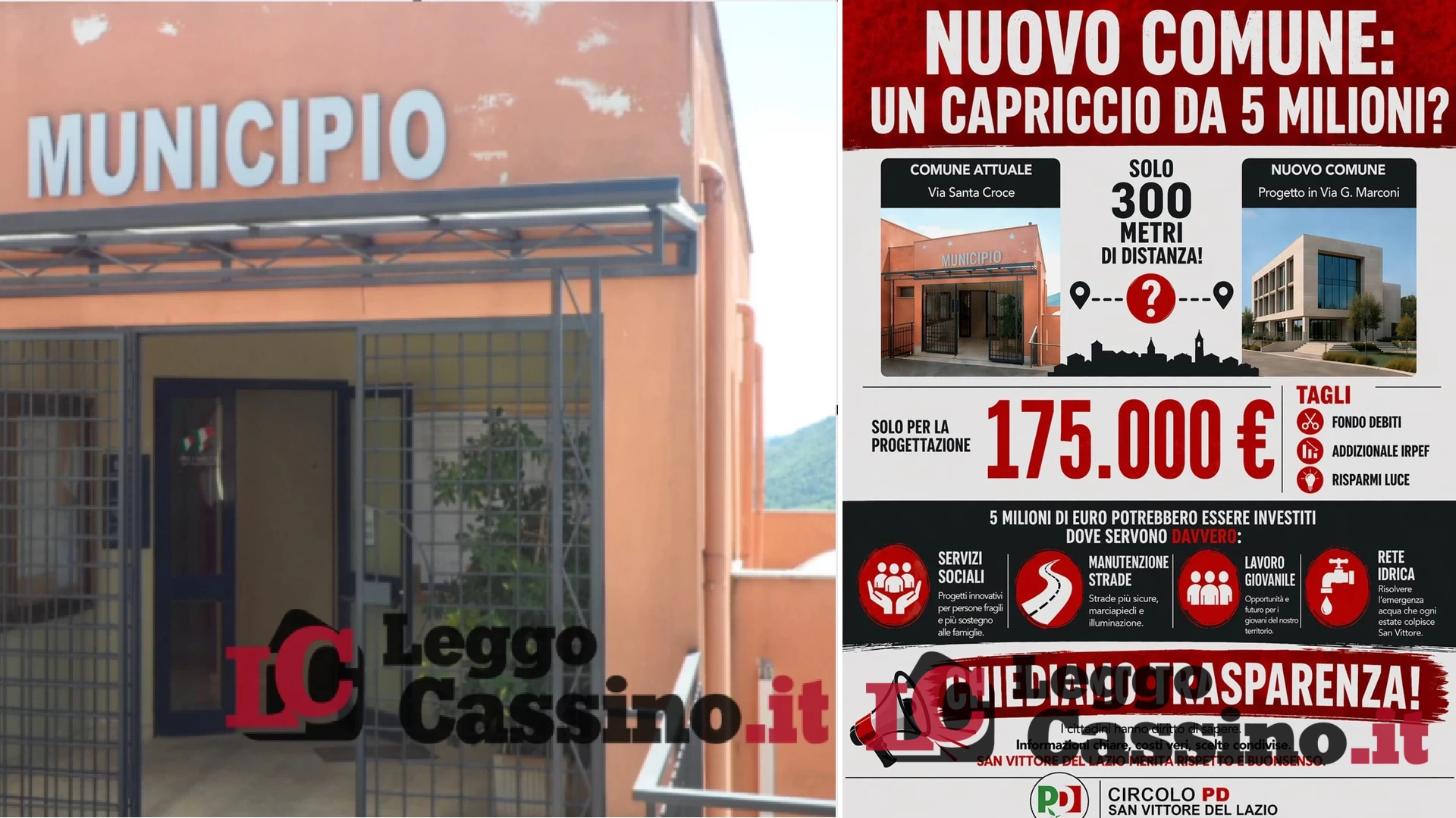 San Vittore del Lazio: il Circolo PD denuncia un "capriccio"...