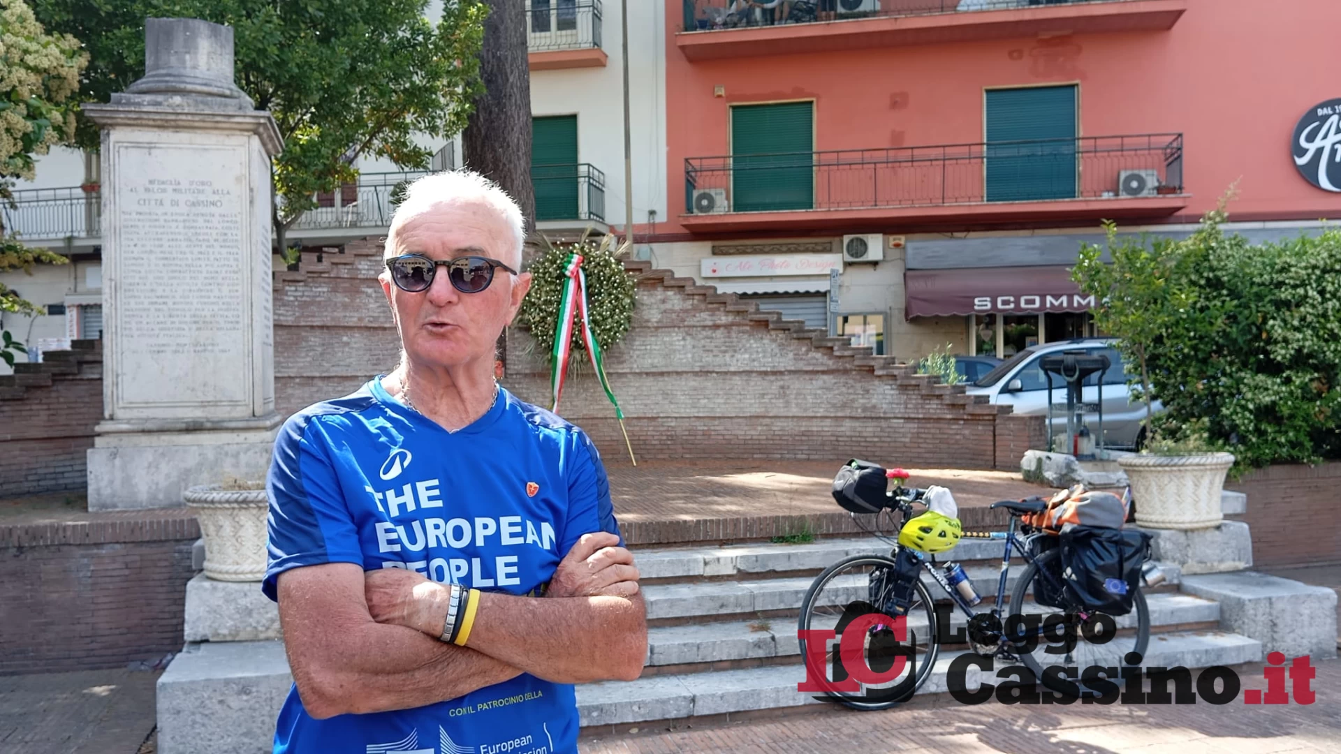 Il Cavaliere della Memoria fa tappa a Cassino: Giovanni Bloisi e il suo Tour per l'Europa Unita