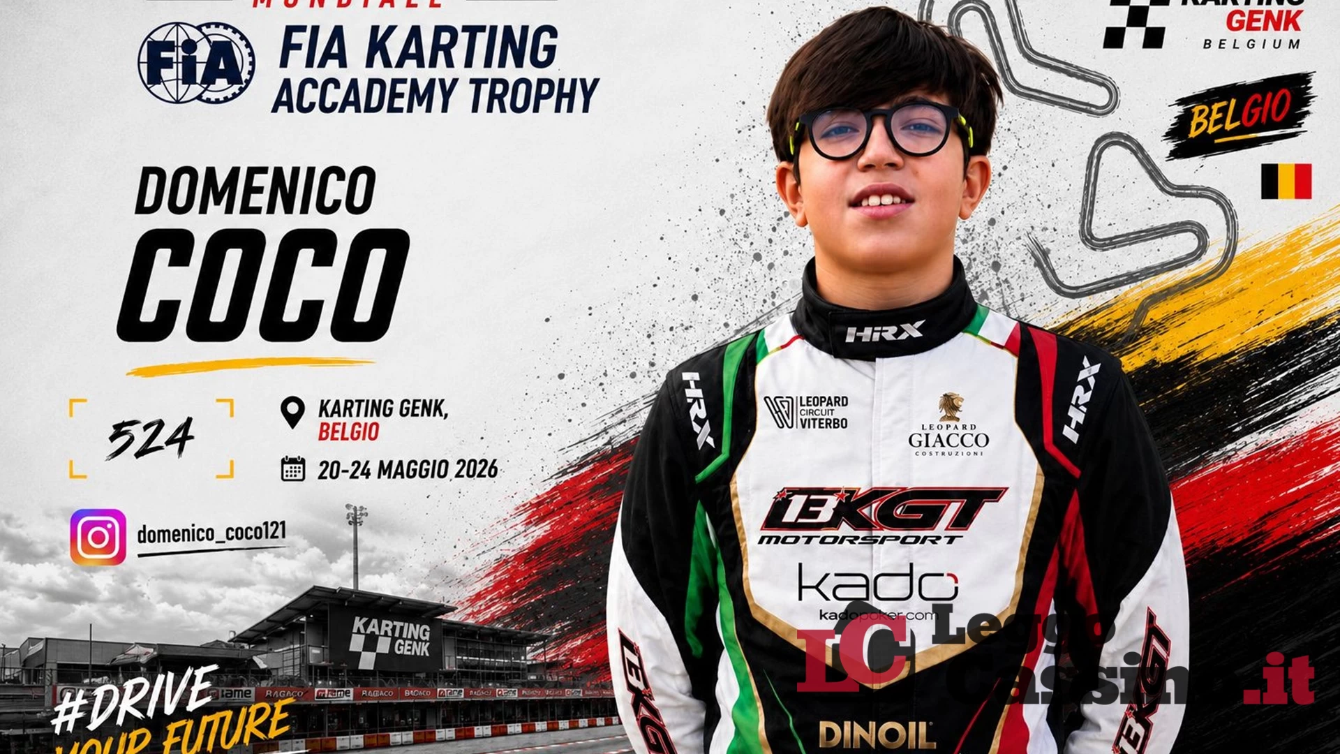 Domenico Coco vola al FIA Karting Academy Trophy: sarà l’uni...