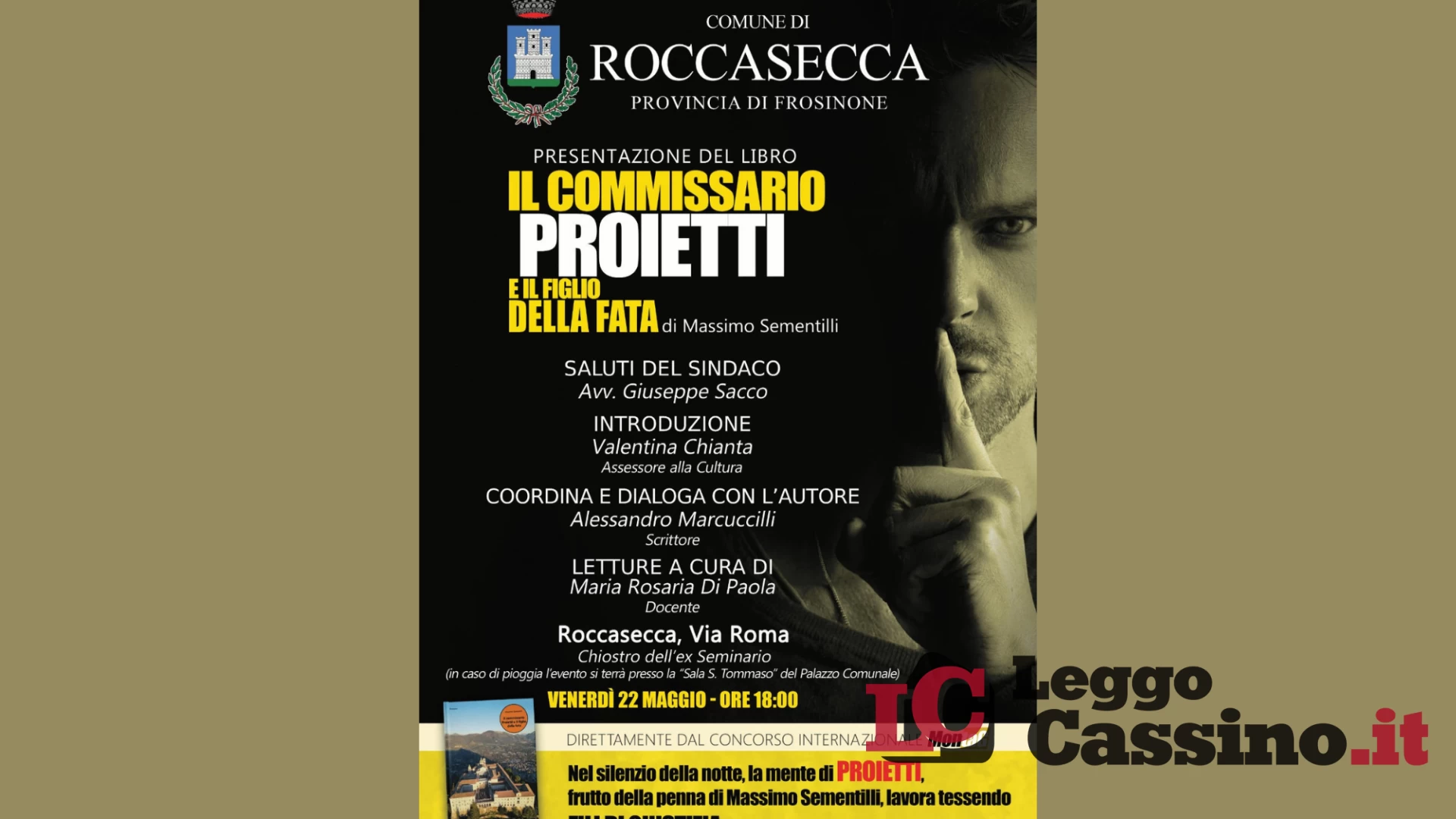 Roccasecca: presentazione del romanzo "Il Commissario Proiet...