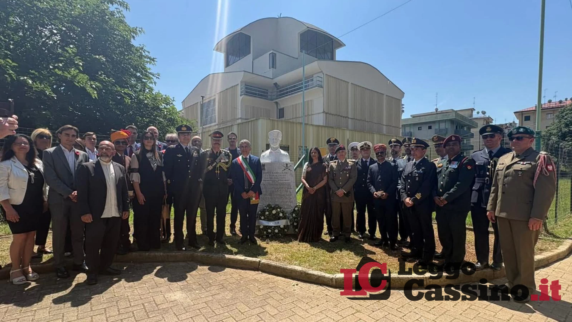 Cassino, omaggio all’eroe indiano Kamal Ram: inaugurato il busto commemorativo