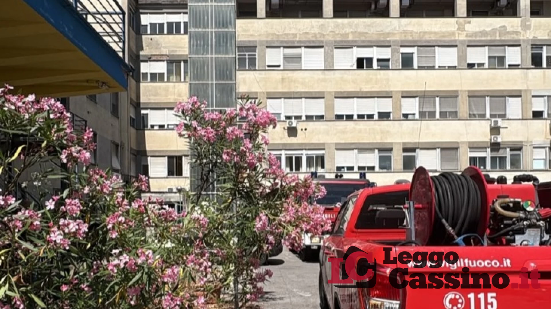 Principio d’incendio a Frosinone, la ASL ringrazia il person...