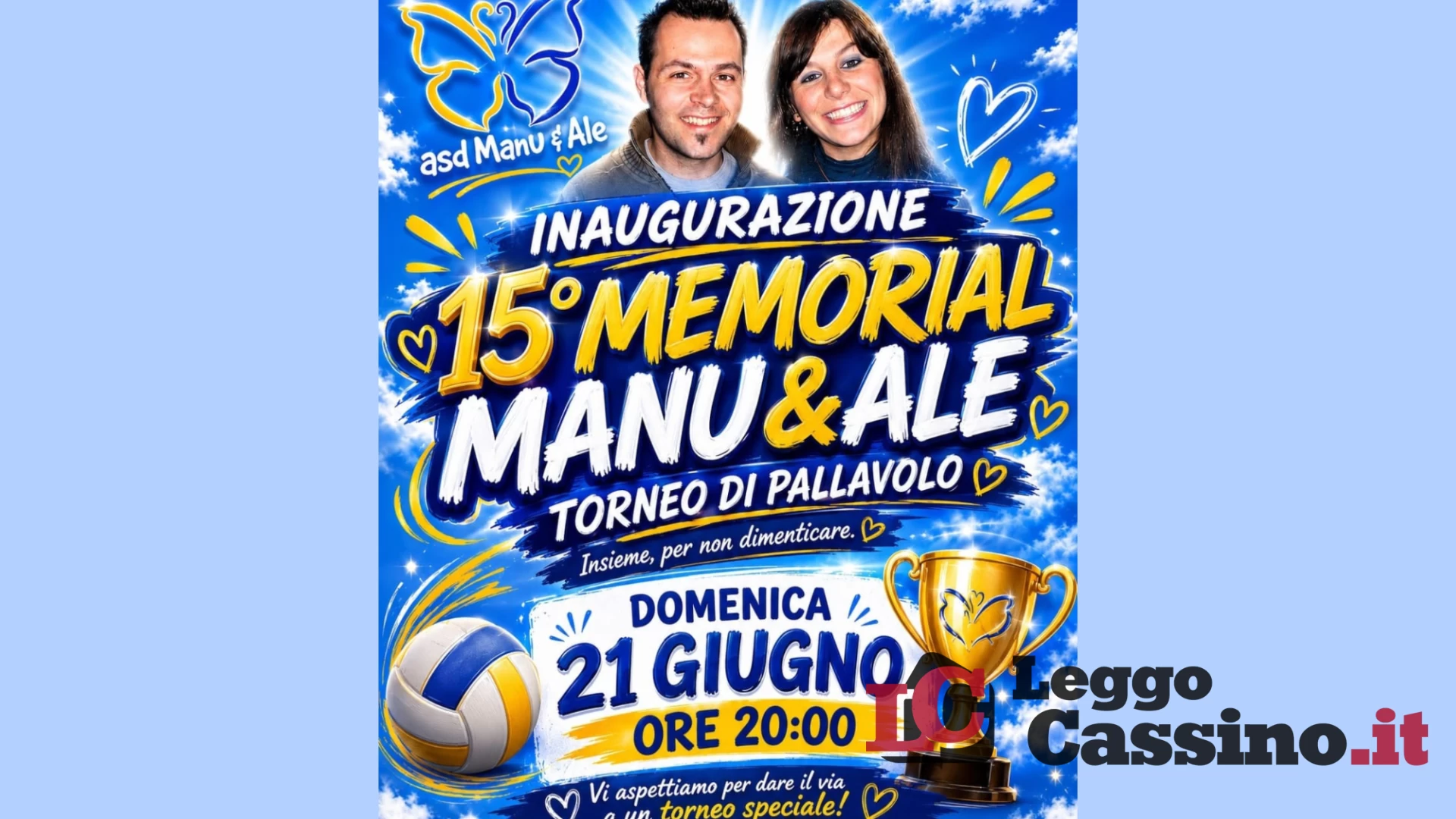 Cervaro, al via il XV Memorial “Manuela Roscilli e Alessandr...