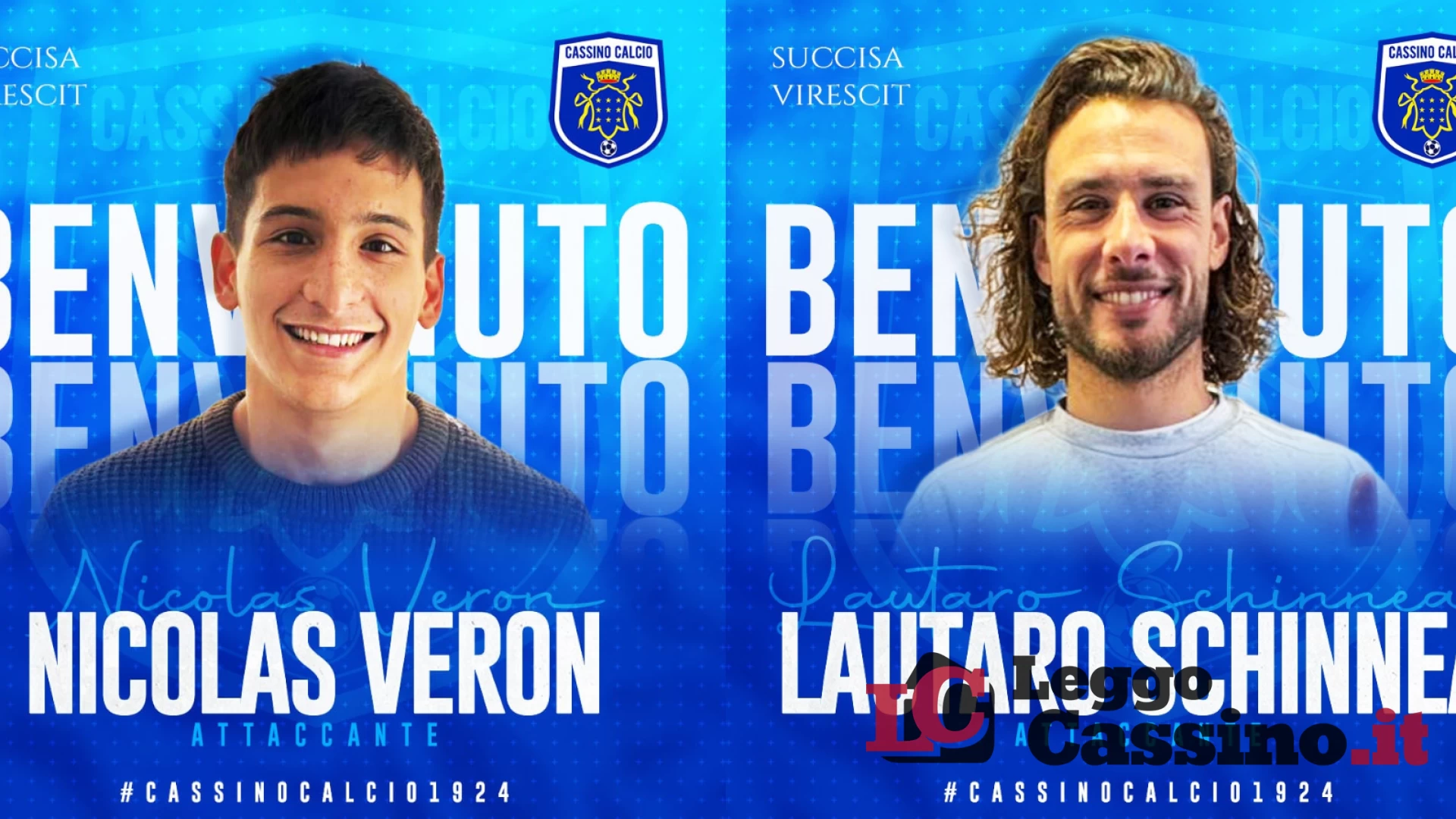 Cassino Calcio, ecco Schinnea e Verón: due argentini per il futuro azzurro