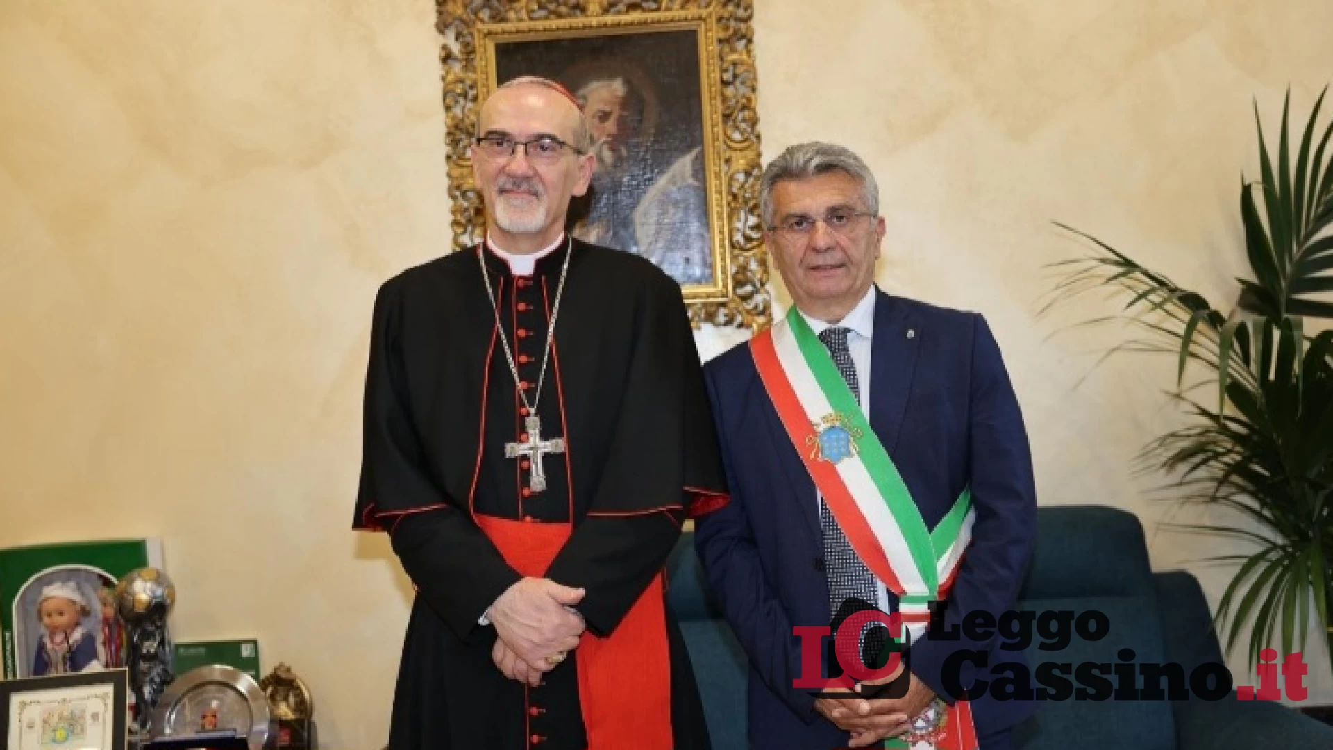 Il Patriarca di Gerusalemme, il Cardinale Pierbattista Pizzaballa a Montecassino