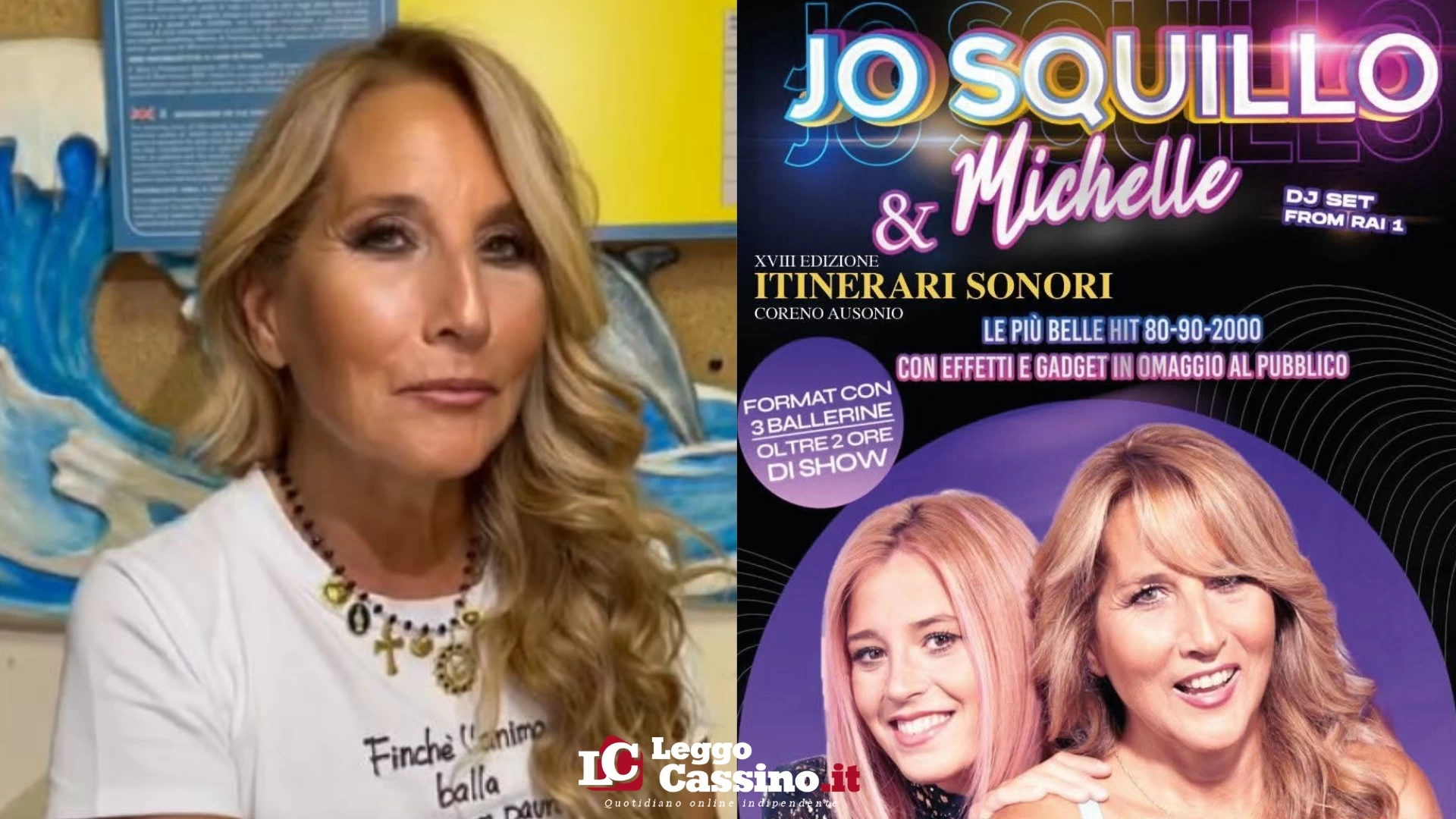 Coreno Ausonio, Jo Squillo e Michelle accendono Piazza Umberto I con il “Golden Girls Show”