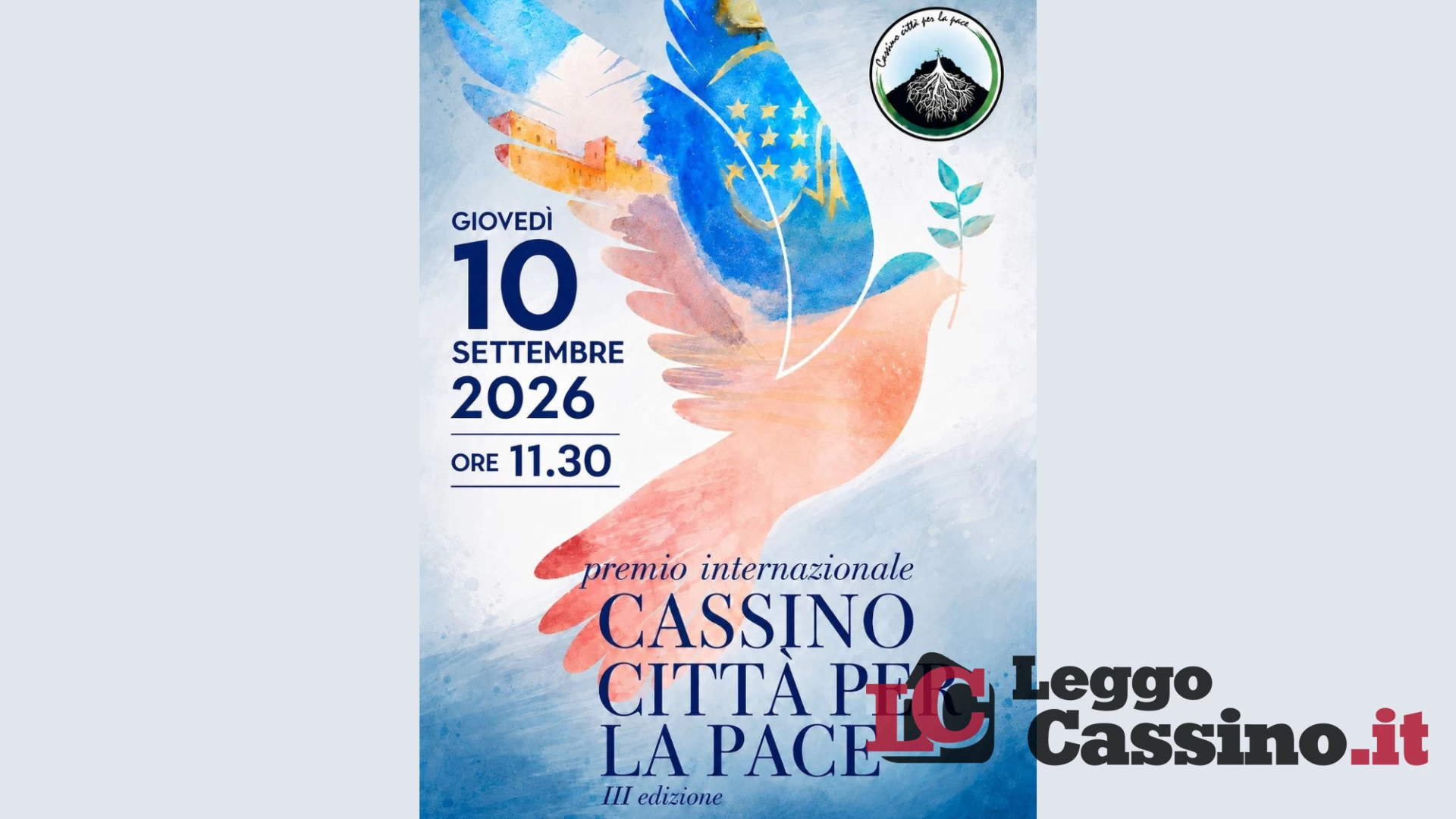 Arriva la III Edizione del Premio “Cassino Città per la Pace...