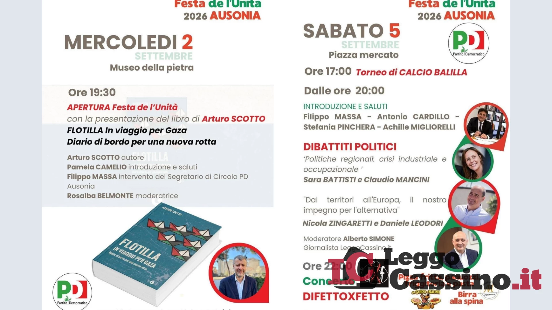 Ausonia: la Festa dell'Unità parte con Arturo Scotto