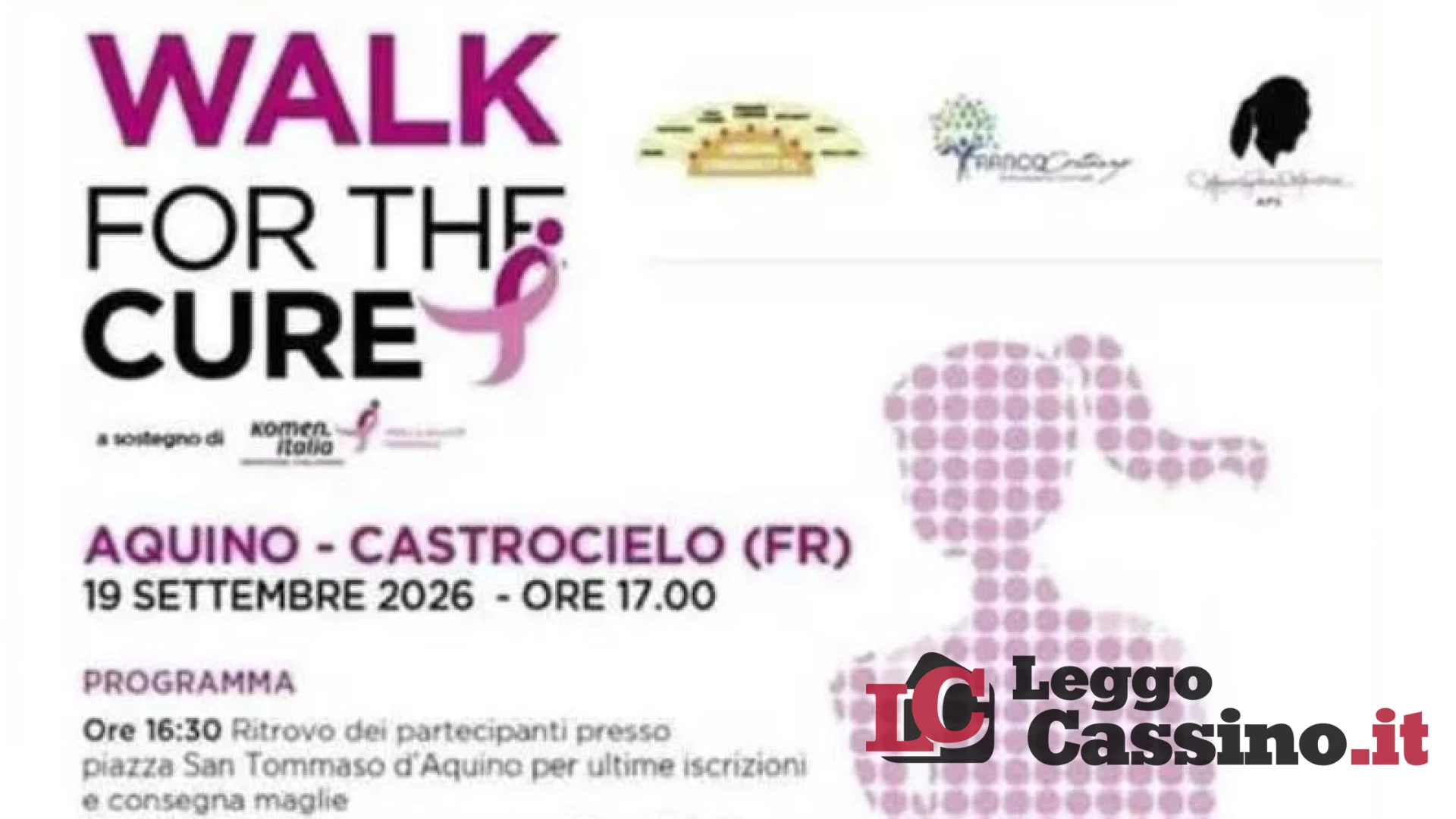 Il 19 settembre arriva la “Walk for the Cure”