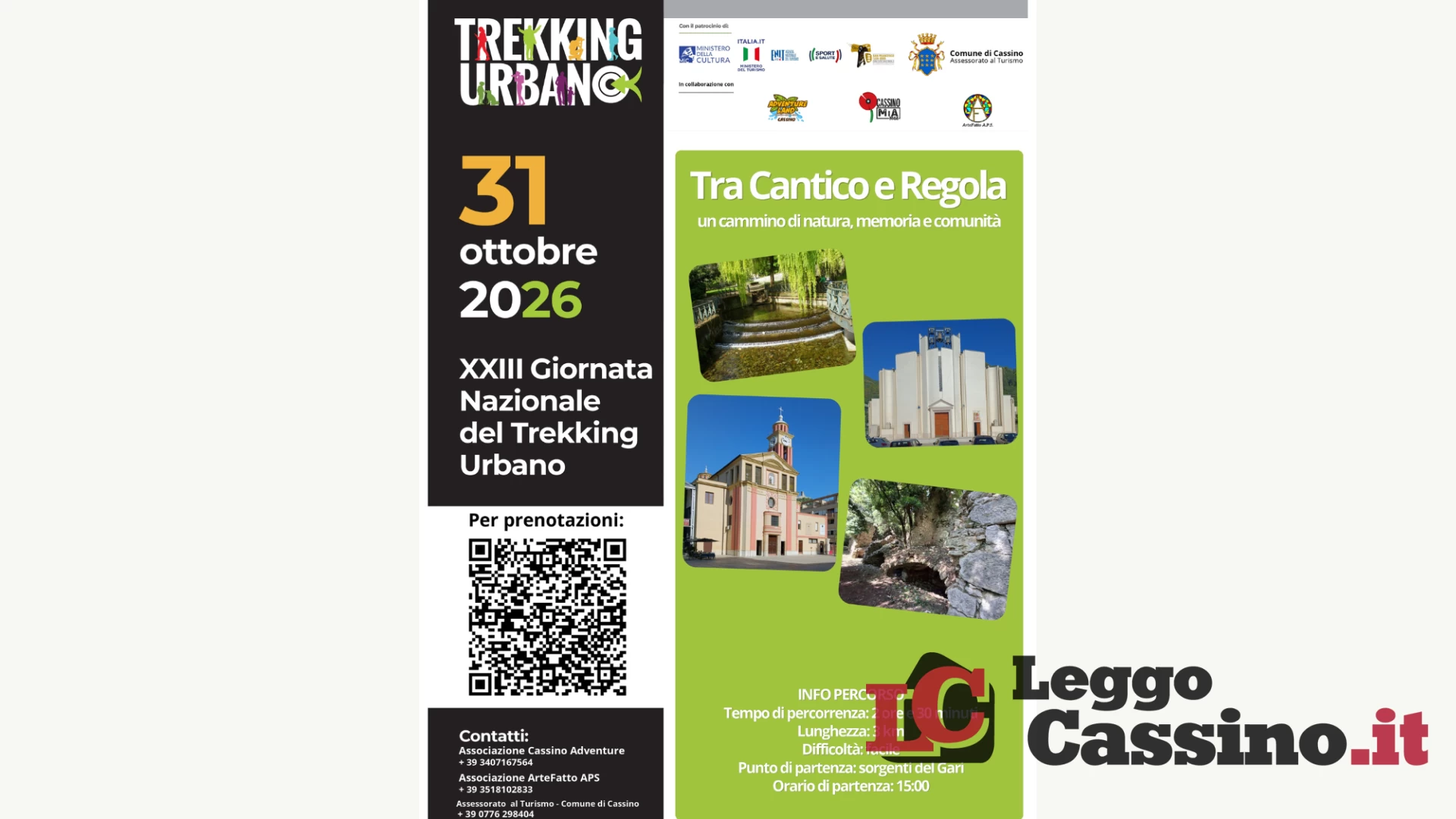 Cassino riscopre la città a passo lento: torna il Trekking U...